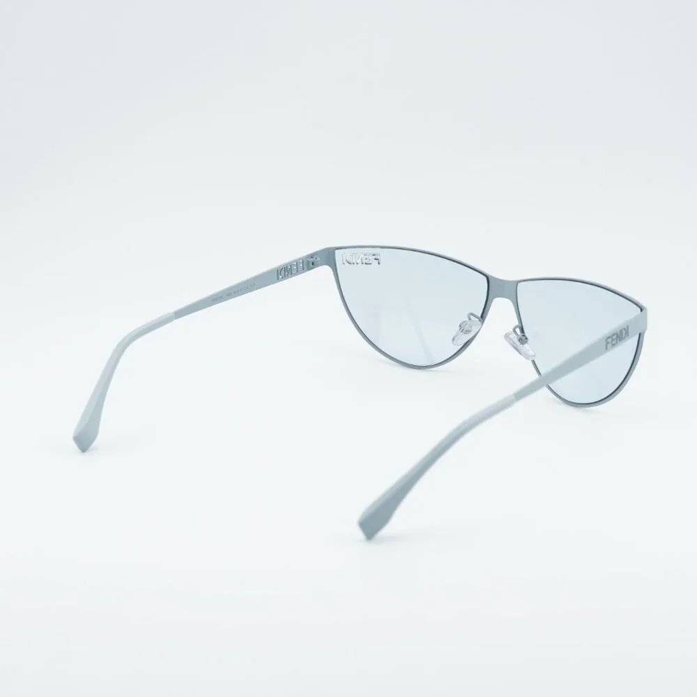 Fendi FE40138U 85V Sunglasses Blue Cat Eye Frame, Blue Lenses